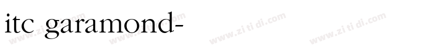 itc garamond字体转换
